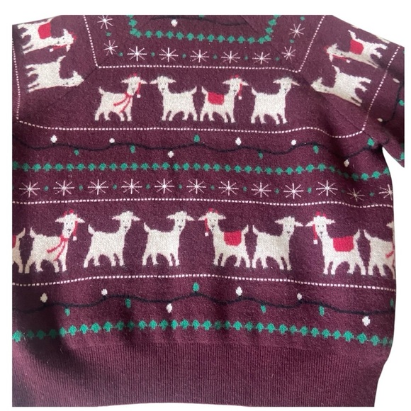 NAADAM 100% Cashmere Fair Isle Goat Holiday Sweater Sz L Christmas - Picture 3 of 5